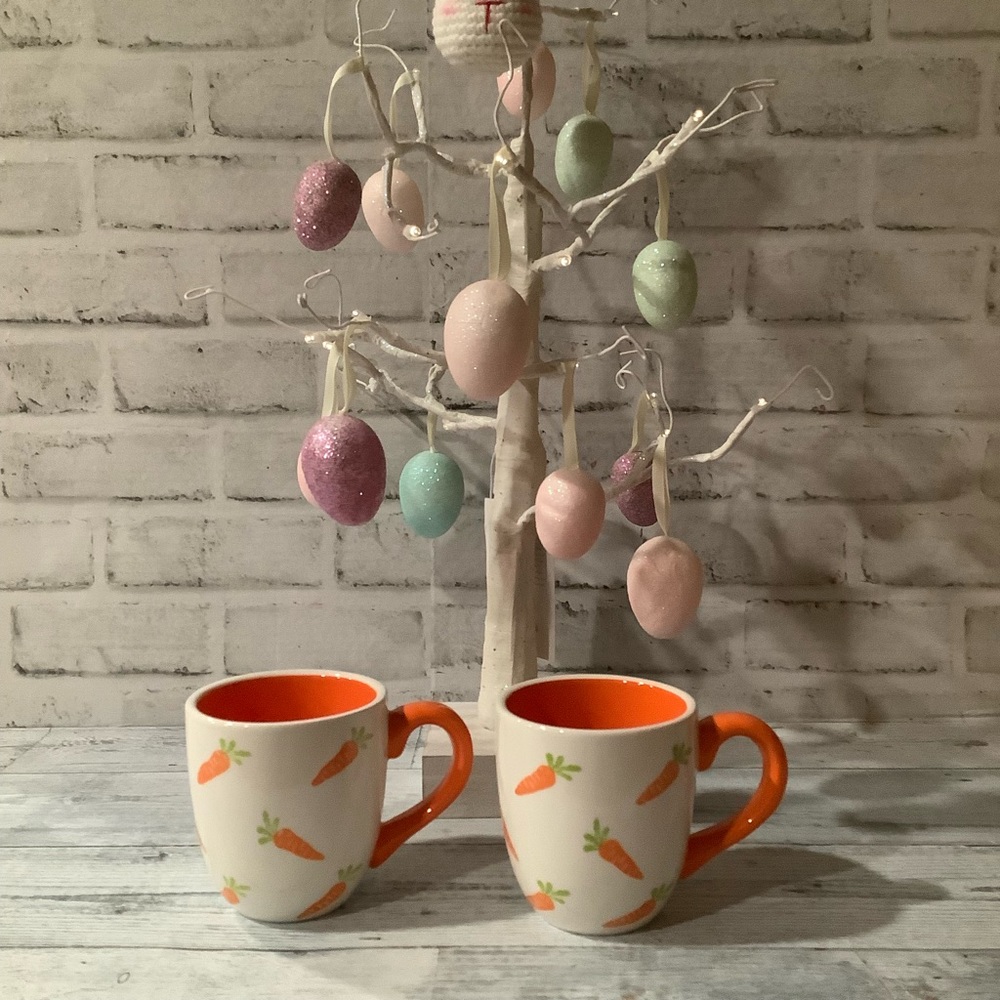 Terramoto Ceramic Set of 2 Carrot Mugs
